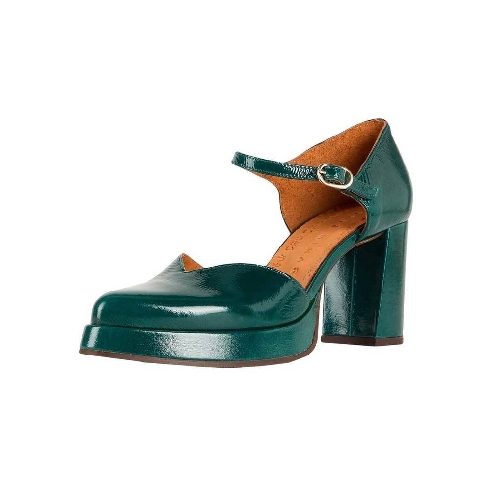 Chie Mihara Green Block Heel Women's Shoes